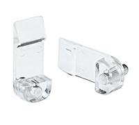 HERRAJES ALK - SOPORTE ESTANTE YUKA ESPESOR 16 PIV.5 TRANSPARENTE