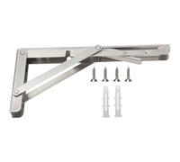 Herrajes de estante flotante, soportes plegables para estantes - 2 soportes flotantes resistentes | Soporte de abrigo flotante con tornillos, bisagras plegables, hardware de estante para tablas