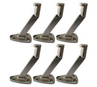 Herrajes de soporte para pasamanos de escalera en aleación de aluminio, 6 soportes para una conexión segura entre postes y rieles (A)