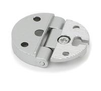 HERRAJES FAB.NACIONAL - BISAGRA CANTO 32 SIN REMATE MODELO OCEAN ACABADOS CROMO RAL Y ORO VIEJO ACABADO CROMO RAL 9006