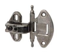 HERRAJES FAB.NACIONAL - BISAGRA RUSTICA ZAMAK CON REMATE ø35 ACABADO PLATA VIEJA