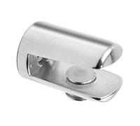 HERRAJES FAB.NACIONAL - MANGO. SOPORTE CRISTAL CILÍNDRICO. ELEGIR ACABADO. ESPESOR 10 ACABADO CROMO MATE. 2 unidades