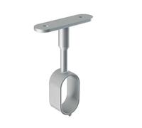 HERRAJES FAB.NACIONAL - SOPORTE CENTRAL TUBO OVALADO 30x15 ACABADO CROMO RAL 9006