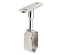 HERRAJES FAB.NACIONAL - SOPORTE CENTRAL TUBO OVALADO 30x15 ACABADO NÍQUEL