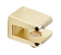 HERRAJES FAB.NACIONAL - SOPORTE CUADRADAS 18x16 PARA CRISTAL 6mm ORO. 2 unidades