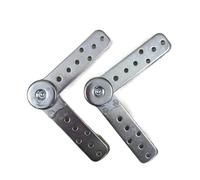 Herrajes para bisagras de sofás cama, Folding Connecting Furniture Hinge Bed Sofa Armrest Headrest Angle Mechanism Hinge Fittings (Color : Silver, Size : 90-195 Degree)(90-180 degree)