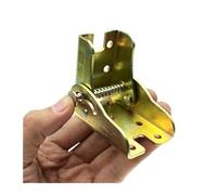Herrajes para bisagras de sofás cama, Furniture Table Leg Bracket Connector Hardware Hinge Folding Head Invisible Foot Sofa Leg 90 ° Self-Locking Sheet (Color : Gold, Size : 1)(Gold)