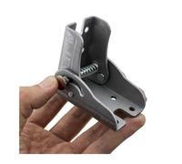 Herrajes para bisagras de sofás cama, Furniture Table Leg Bracket Connector Hardware Hinge Folding Head Invisible Foot Sofa Leg 90 ° Self-Locking Sheet (Color : Gold, Size : 1)(Steel color)