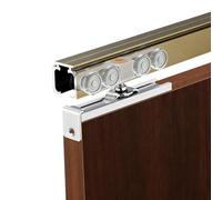 Herrajes Puertas Correderas Juego De Rieles Para Puerta Corrediza Con Amortiguadores Silenciosos Puerta Corrediza Kit De Herrajes Riel Para Divisor De Ambientes Interior(C,142cm/55.9in)