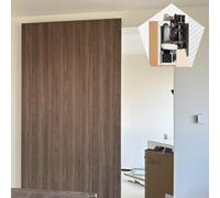 Herrajes Puertas Correderas Riel Invisible para Puerta Corredera, Espejo Retrovisor Corredero Sin Riel, Herrajes Ocultos para Puertas Correderas, Riel y Rueda para Puerta(36in/91cm)