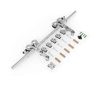 Herrajes Puertas Correderas, Tsmst 4ft-8ft Kit de hardware de puerta corredera de acero inoxidable Kit de ferrocarril 122CM-240cm pista industrial T/Y/L Rodillo(Y Roller,4FT 122cm)