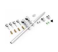 Herrajes Puertas Correderas, Tsmst 4ft-8ft Kit de hardware de puerta corredera de acero inoxidable Kit de ferrocarril 122CM-240cm pista industrial T/Y/L Rodillo(L Roller,7FT 214cm)