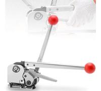 Herramienta 3 en 1 para flejado de acero, prensa de hebillas, máquina empacadora de flejes de acero, tensor sin precinto, herramienta combinada sin precinto, herramientas para flejado de acero de an