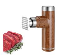 Herramienta ablandadora eléctrica de carne de 25 W, máquina ablandadora de mano con cabezales de acero inoxidable, 6 niveles ajustables para carne de res, pollo, cerdo, carga USB, 49 agujas