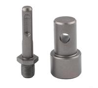 Herramienta adaptador de barrena de tierra para llave y martillo eléctrico - Acoplamiento de metal de 4 interfaces (redondo, hexagonal, mango en T y estándar) - Compatible con taladros y martillos