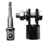 Herramienta adaptadora de 1/2 pulgada para llave de impacto compatible con mecanismos de tijera y varilla de junta esférica en configuraciones de elevación automotriz (A)