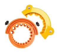 Herramienta afiladora angular, para brocas helicoidales de 2 mm a 13 mm, construcción ABS con juegos de colores naranja/verde/amarillo