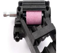 Herramienta afiladora de brocas para carpintería, ángulo ajustable con rueda de molienda de corindón cromado, amoladora portátil compatible con brocas de metal y hierro