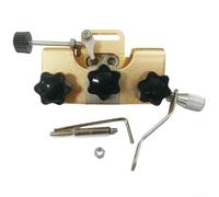 Herramienta afiladora de cadena de motosierra con cabezales de lima de 4 mm, 5 mm y 6 mm, afilador manual de acero inoxidable y aleación para motosierras de gas y eléctricas (dorado)