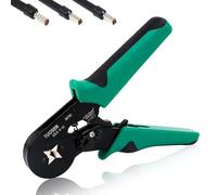 Herramienta Alicates de Terminales Crimpadora,0,25 - 10 mm² Alicates para Prensar, Crimpadora Terminales, Alicates para Crimpar Terminales,Engarzadora de Terminal Cable con Carraca de Cuatro Lados