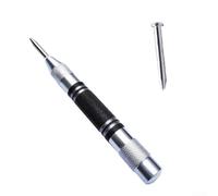 Herramienta automática de perforación central, marcador de pasador central con resorte con tensión ajustable, con aguja de perforación de 1 pieza para madera y metal