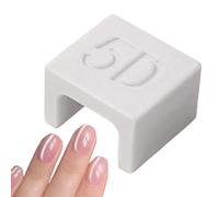 Herramienta Automática Para Decoración De Uñas Con Forma De De Gato 5D: Cuentas De Vidrio De Brillo Ancho Francés, Imán Fuerte Con Iluminación Lateral, Soporte Artístico Para Dedos De Resina Con U