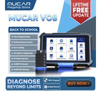 Herramienta automotriz MUCAR VO8, escáner OBD2 bidireccional, codificación de ECU, herramienta de diagnóstico automotriz, 34 reinicios, todos los sistemas, sin necesidad de licencia FCA Autoauth MUCAR
