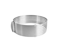 Herramienta circular de acero inoxidable para rebanar en capas, anillo de mousse, cortador de pastel suave, cortador de pastel ajustable