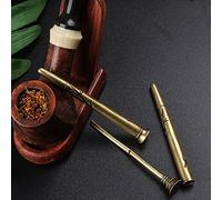 Herramienta clásica 2 en 1 para pipa de tabaco, accesorios para fumar (bronce)