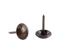 Herramienta compatible con Hilitand - 100 tachuelas para tapicería, clavos para muebles, remaches para sofá, chinchetas artesanales de latón antiguo (6 x 14 mm)