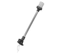 Herramienta compatible con Luz LED de navegación de ancla de 18 pulgadas, luz de popa para barco marino, 12 V/24 V, 3 W, visibilidad de 2 millas náuticas, blanca, con 2 modos de luz.