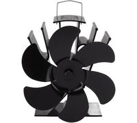 Herramienta compatible con Ventilador de estufa alimentado por calor de 6 aspas que distribuye el calor de manera eficiente para estufas de queroseno compatibles con chimeneas.
