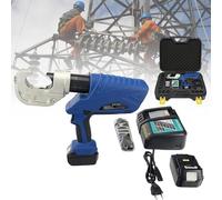 Herramienta cortadora de cables de trinquete hidráulica inalámbrica, alicates de crimpado eléctricos para alambre de 16-300 mm², crimpadora hidráulica de batería recargable con pantalla digital