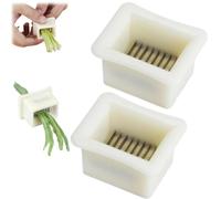 Herramienta cortadora de frijoles, cortador manual de verduras de judías | Cortador de frijoles fácil de usar, hoja de acero inoxidable portátil compacta de mano, para apio, cebolleta de primavera