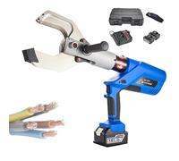 Herramienta Cortadora PortáTil EléCtrica De Cables De 60/120/160/250 Kn,HidráUlica Y EléCtrica,Con 2 BateríAs Recargables,Para Cortar Cables EléCtricos De Cobre/Aluminio Y Blindados(EZ85C)