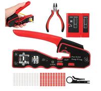 Herramienta Crimpadora De Cables | Multifuncional y Manual - Pelacables Y Crimpadora Para Electricista | Para Aficionados Principiantes Tecnicos Talleres Garajes y Usuarios Domesticos