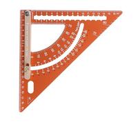 Herramienta cuadrada: regla triangular de aleación de aluminio, alta precisión, diseño ergonómico, comodidad duradera para las manos, instrumento de medición de ángulo exacto, carpintería, guía de ras