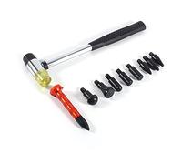 Herramienta de abolladura sin pintura, herramientas Dent Ding Hammer 9 cabezas Kit de derivación Herramienta de desmontaje Eliminación de granizo sin pintura
