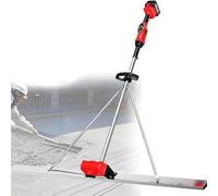 Herramienta De Acabado Hormigón Regla Eléctrica Vibratorio Kit Inalámbrica Nivelación Superficie 9 Velocidades 1.5m 2 Baterías 6000 Rpm