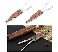 Herramienta de accesorios para tuberías, herramientas 3 en 1 para pipa para fumar tabaco, herramienta limpiadora de manipulación de escariadores de madera y acero inoxidable