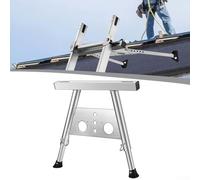 Herramienta de acero estabilizador de techo con bandeja de escalera antideslizante pies de seguridad para mantenimiento de techo, kit de gancho de separación de limpieza flexible para escaleras de