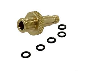 Herramienta de adaptador de válvula de aire, aleación de aluminio para bicicleta, bomba de aire de choque trasero, herramienta de adaptador de válvula para DT Sw-iss para Rockshox Monarch con 4 juntas