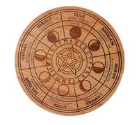 Herramienta de adivinación de madera, tablero de estrella de madera, tablero de fase lunar, tablero de grabado de mensajes metafísicos, suministros de altar para decoración de altar de espíritus