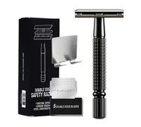 Herramienta de afeitado para hombre, maquinilla de afeitar manual de doble filo, maquinilla de afeitar de seguridad clásica, dispositivo de afeitado para hombre con juego de recambio, para un afeitado