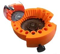 Herramienta de afilado de brocas para amoladora angular acepta tamaños de 3/32 a 1/2 pulgadas que facilita un proceso de renovación consistente de bordes de corte (naranja)