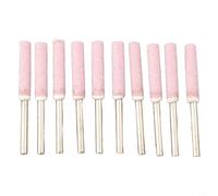 Herramienta de afilado de cadena de motosierra, 10 piedras de molienda de 4,8 mm con vástago de 3 mm para uso de amoladora eléctrica, diseño cilíndrico de acero cromado (4,8 mm)