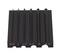 Herramienta de afilado y rectificado de bordes, afilador de bordes de cuero y acero para bricolaje, guía de chaflanado en forma de pala de 6 mm de ancho para proyectos de (Ranura redonda negra)