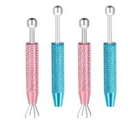 Herramienta de Agarre 4 Puntas, Mini Pinza de Acero Inoxidable | Gemas y Joyas Pequeñas, Dientes Antideslizantes y Mordazas Ajustables, Uso Mano
