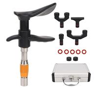 Herramienta de Ajuste de la Columna Vertebral de 10 Niveles, Kit de Masajeador Espinal QuiropráCtico PortáTil con 4 Cabezales, para Ajustar la VertebracióN y el Espondy Cervical, con Caja de Aluminio (Oro)