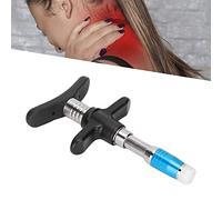 Herramienta de ajuste quiropráctico, 10 niveles, herramienta de ajuste quiropráctica portátil, ajustador de escoliosis, activador de columna, masajeador manual de columna de una sola cabeza(azul)